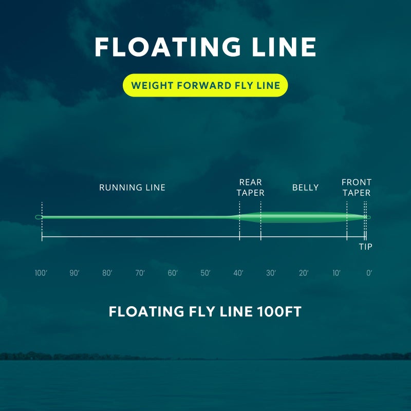 SF WF7F 100FT Fly Fishing Line Weight Forward Floating Fly Line for Fly Fishing Double Welded Loops Mint Green - Image 3